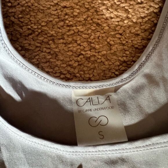 CALIA by Carrie Underwood Gray Pearl Sleeveless Cargo Pocket Jumpsuit S - Picture 6 of 9